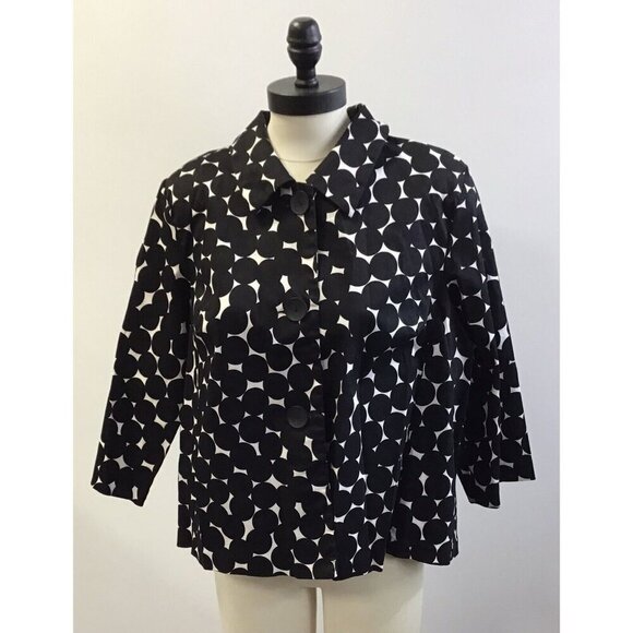 Womans Studio 1940 Polka Dot Light Weight Blazer Jacket  Size 20 w - Picture 1 of 3